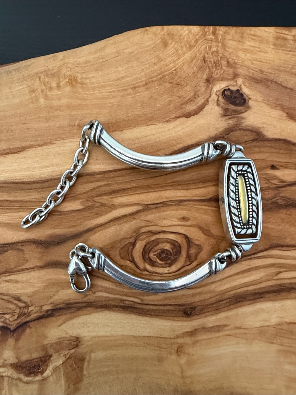 BRIDTHON Two Tones Gold/Silver Reversible Bracelet.